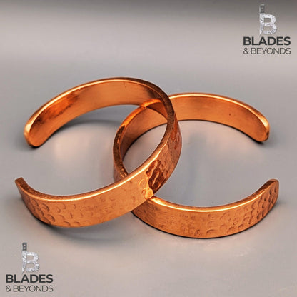 Handmade Hammered Copper Cuff Bracelet: Rugged Antique-Inspired Design 