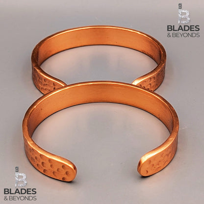 Handmade Hammered Copper Cuff Bracelet: Rugged Antique-Inspired Design 