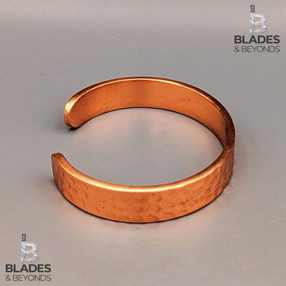 Handmade Hammered Copper Cuff Bracelet: Rugged Antique-Inspired Design 