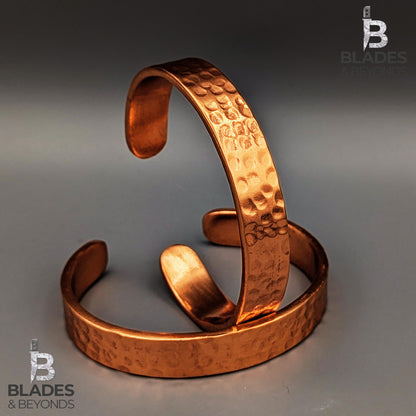 Handmade Hammered Copper Cuff Bracelet: Rugged Antique-Inspired Design 