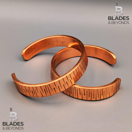 Handmade Thick Copper Cuff Bracelet for Men – Textured Rustic Bracelet – 100% Pure Copper Bangle – Viking Jewelry – Unique Gift for Him 