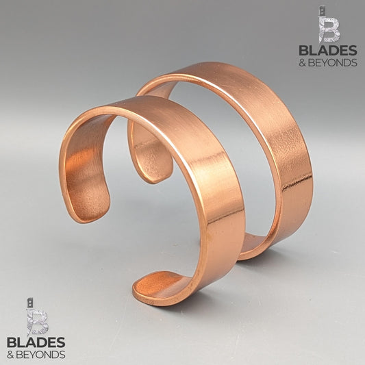 Thick Engraved Copper Cuff Bracelet - 20mm Width Handmade Bold Copper Wristband, Pure Medieval Bangle for Men , Personalized Gift for Him 